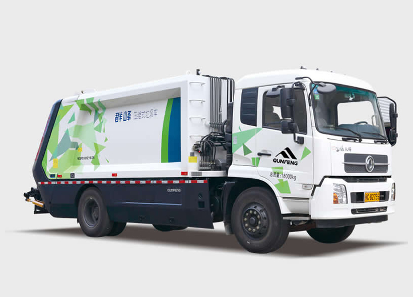 Camião/Caminhão compactador de resíduos com carregamento traseiro